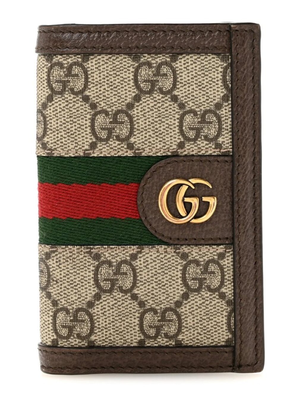 GUCCI GG Supreme Monogram Web Ophidia Card Case